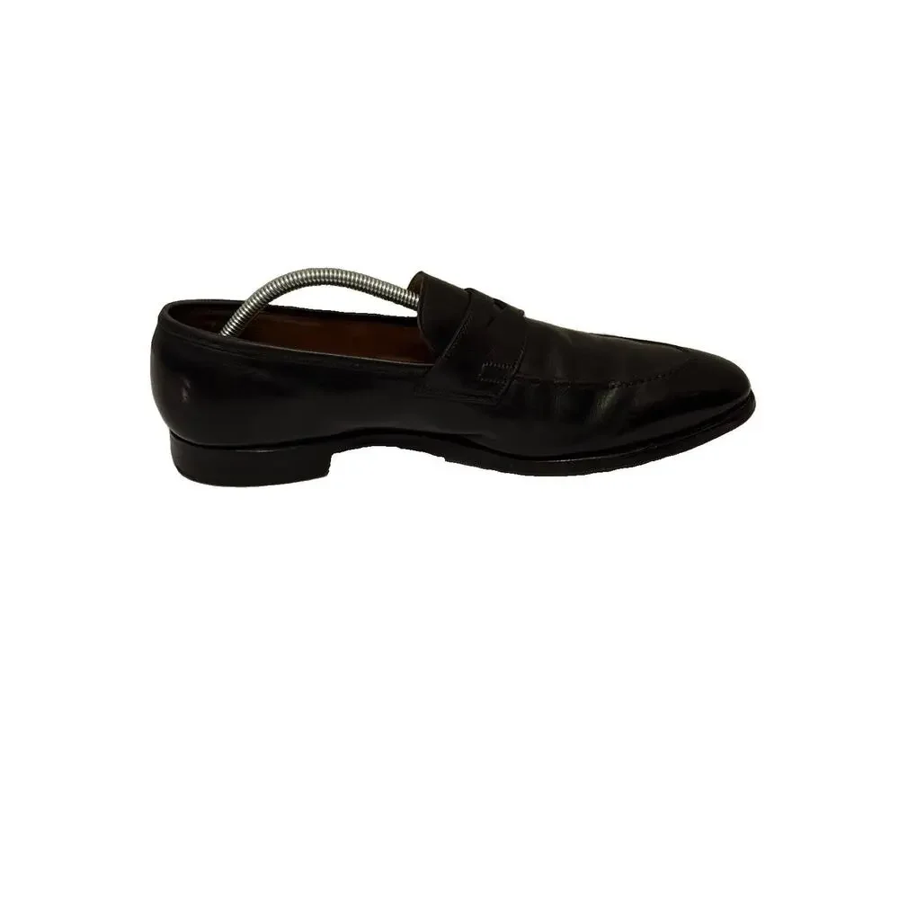 Crockett & Jones Sydney Penny Loafers Black Leather Men's UK 9.5 E US 10.5